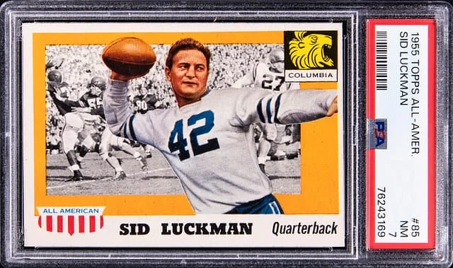 1955 Topps Sid Luckman All-American #85 card image