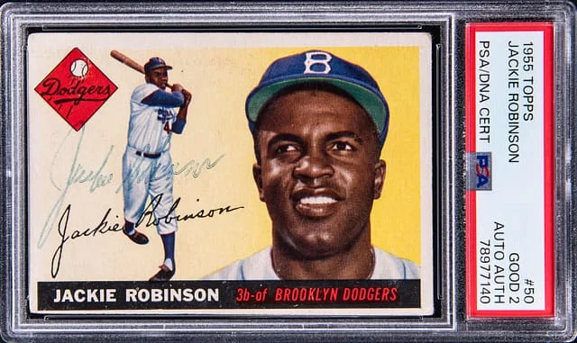 1955 Topps Signed Jackie Robinson #50 card image