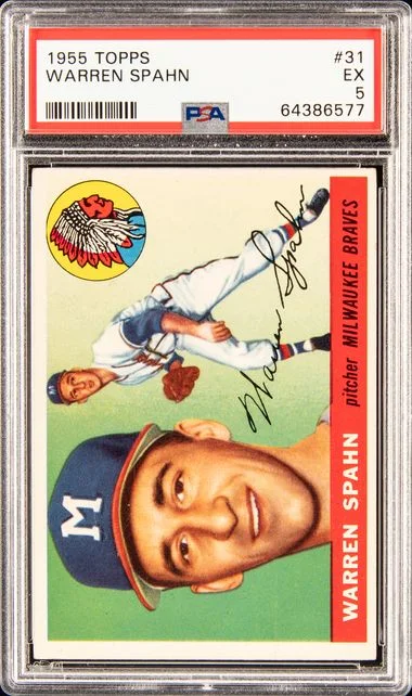 1955 Topps Warren Spahn #31 card image