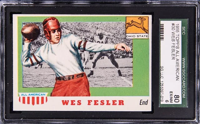 1955 Topps Wes Fesler All-American #30 card image