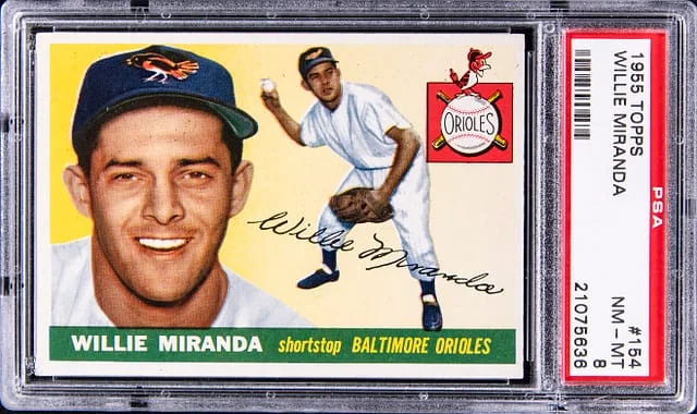 1955 Topps Willie Miranda #154 card image