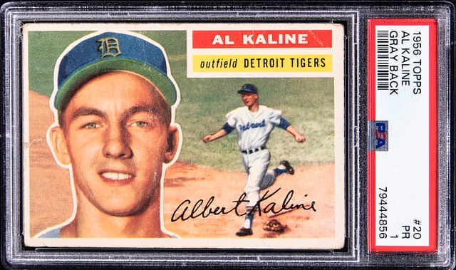 1956 Topps Al Kaline Gray Back #20 card image