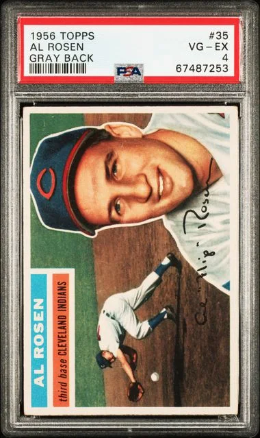 1956 Topps Al Rosen Gray Back #35 card image