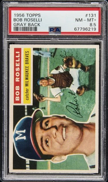 1956 Topps Bob Roselli Gray Back #131 card image