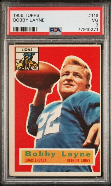 1956 Topps Bobby Layne #116 card image