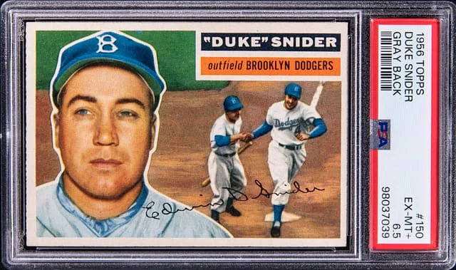 1956 Topps Duke Snider Gray Back #150 card image