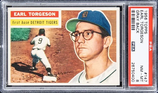 1956 Topps Earl Torgeson Gray Back #147 card image