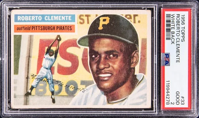 1956 Topps Eoberto Clemente White Back #33 card image