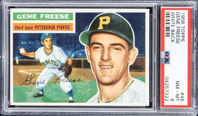 1956 Topps Gene Freese White Back #46 card image