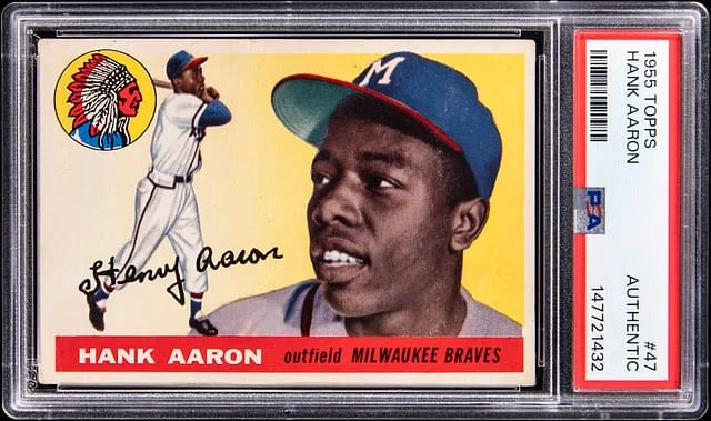 1956 Topps Hank Aaron #47 card image