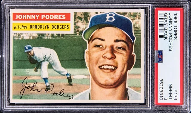 1956 Topps Johnny Podres #173 card image