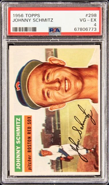 1956 Topps Johnny Schmitz #298 card image