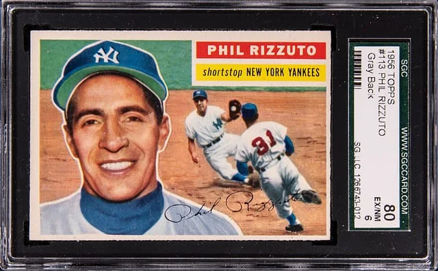 1956 Topps Phil Rizzuto Gray Back #113 card image