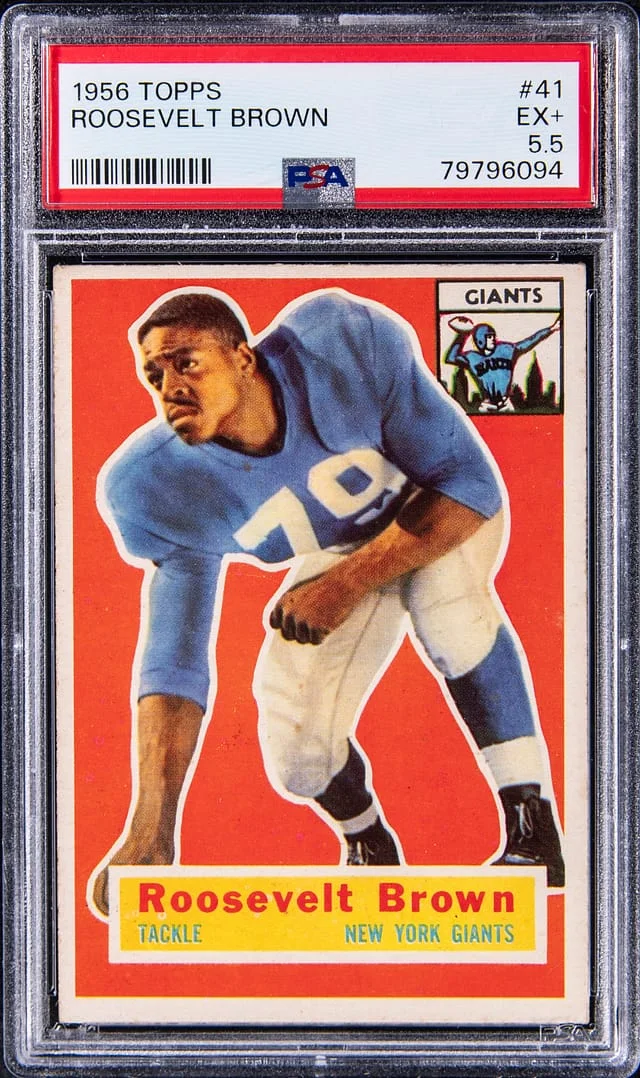 1956 Topps Roosevelt Brown #41 card image