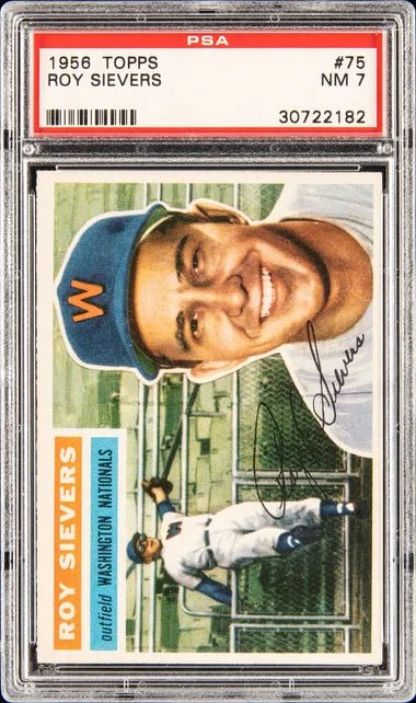 1956 Topps Roy Sievers White Back #75 card image