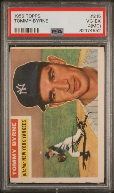 1956 Topps Tommy Byrne #215 card image