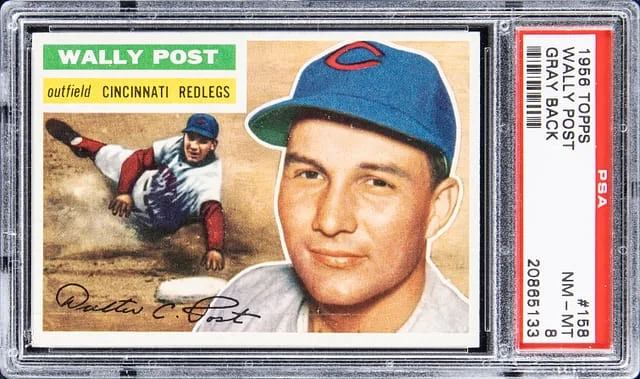 1956 Topps Wally Post Gray Back #158 card image