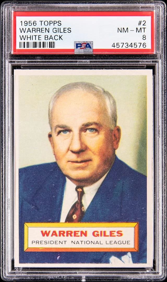 1956 Topps Warren Giles #2 card image