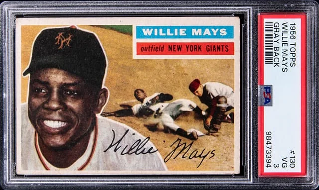 1956 Topps Willie Mays (Gray Back) #130 card image