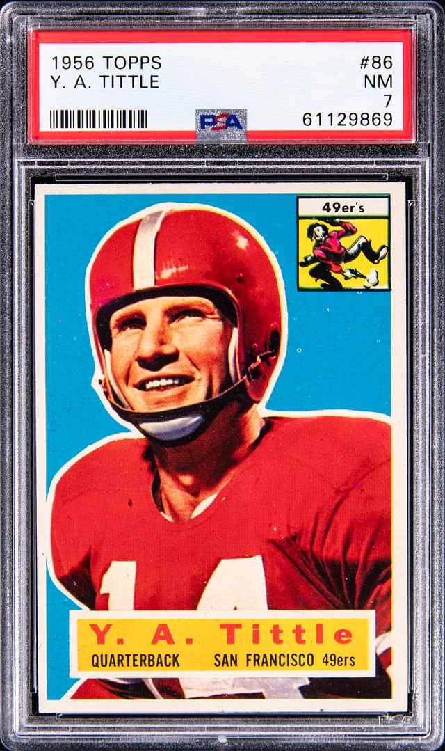 1956 Topps Y.A. Tittle #86 card image