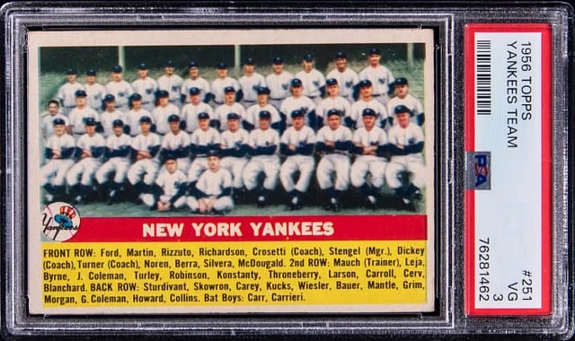 1956 Topps Yankees Team #251 card image