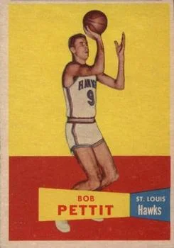 1957-58 Topps Bob Pettit #24 card image