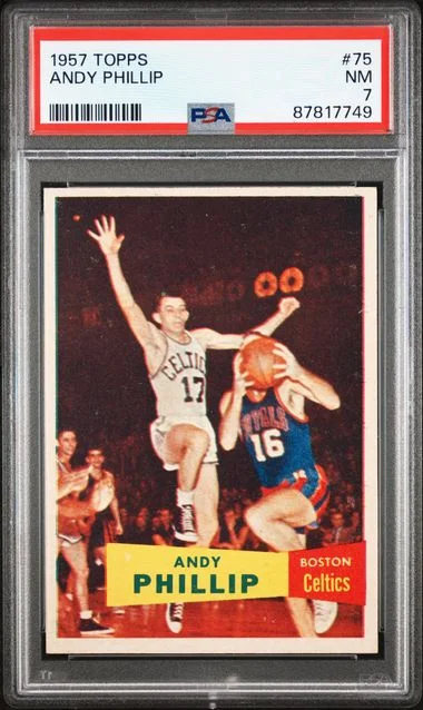 1957 Topps Andy Phillip #75 card image