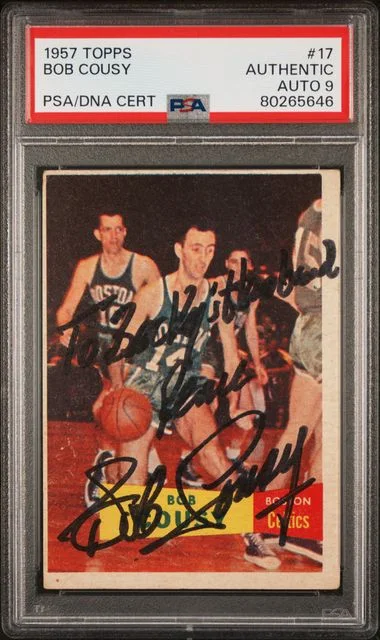1957 Topps Bob Cousy #17 card image