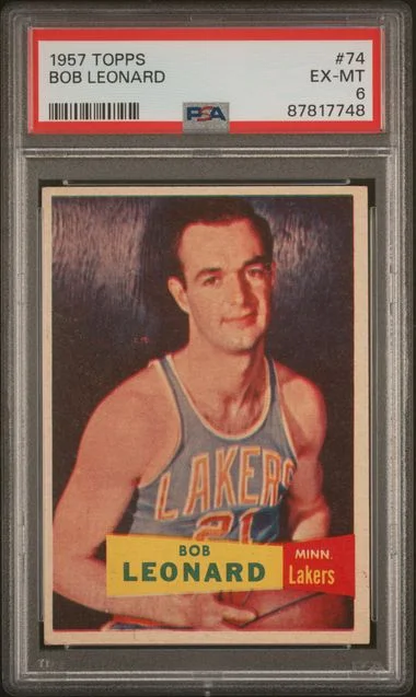 1957 Topps Bob Leonard Rookei #74 card image