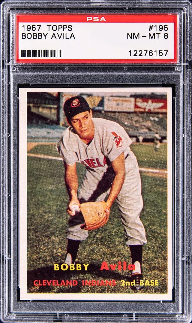 1957 Topps Bobby Avila #195 card image