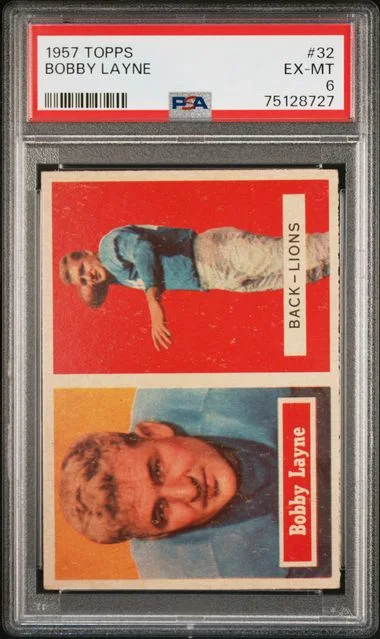 1957 Topps Bobby Layne #32 card image