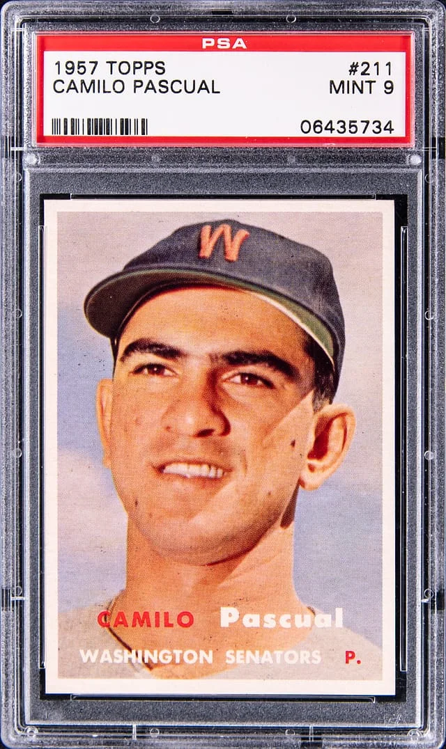 1957 Topps Camilo Pascual #211 card image