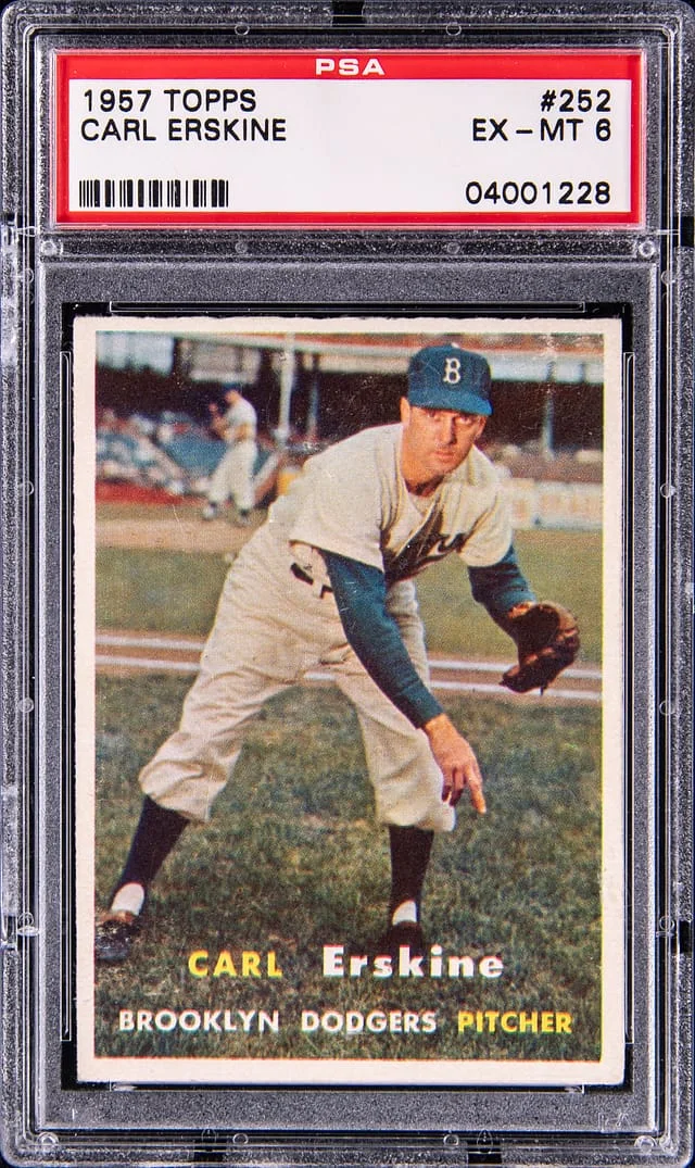 1957 Topps Carl Erskine #252 card image