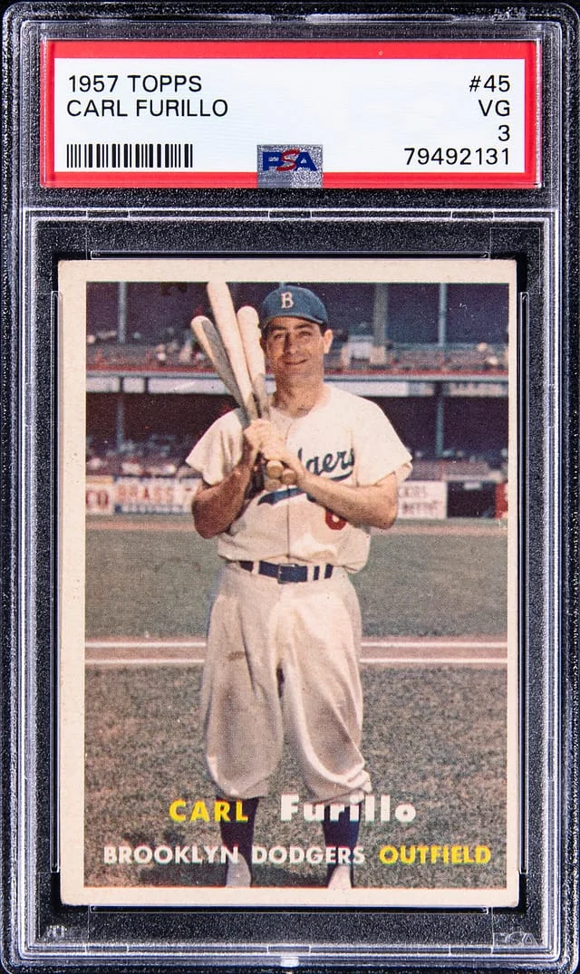 1957 Topps Carl Furillo #45 card image