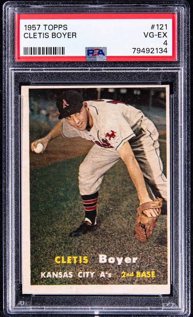1957 Topps Cletis Boyer #121 card image