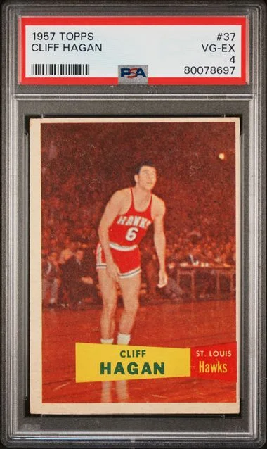 1957 Topps Cliff Hagan #37 card image