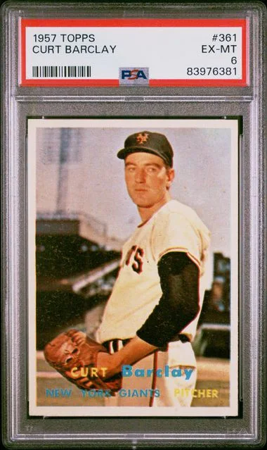 1957 Topps Curt Barclay #361 card image