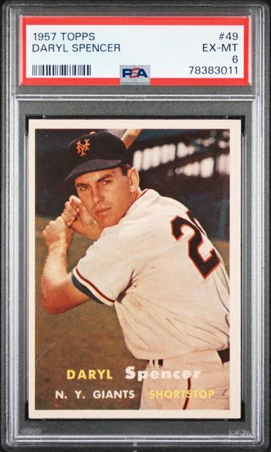1957 Topps Daryl Spencer #49 card image