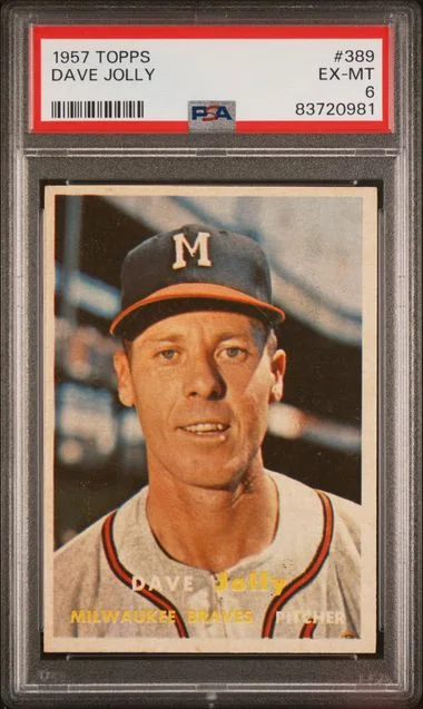 1957 Topps Dave Jolly #389 card image
