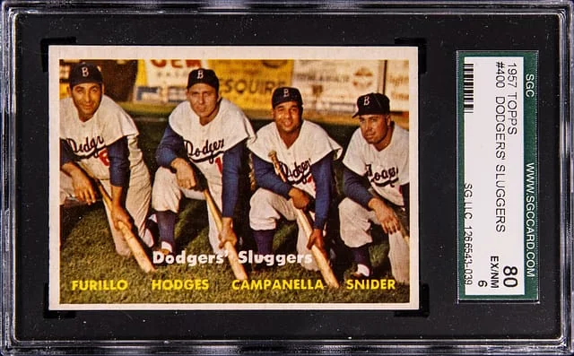 1957 Topps Dodgers' Sluggers #400 card image