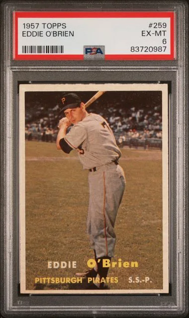 1957 Topps Eddie O'Brien #259 card image