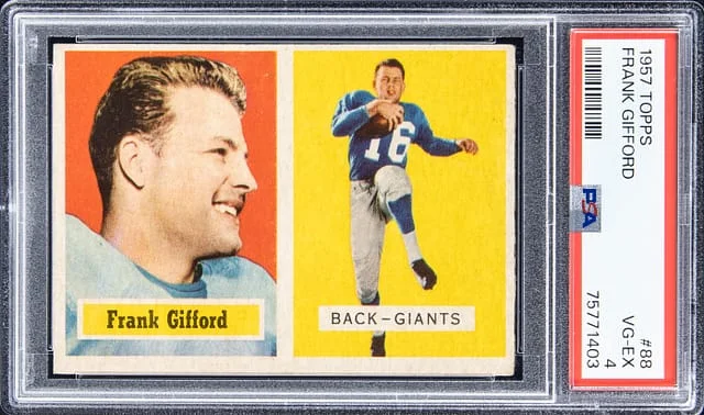 1957 Topps Frank Gifford #88 card image