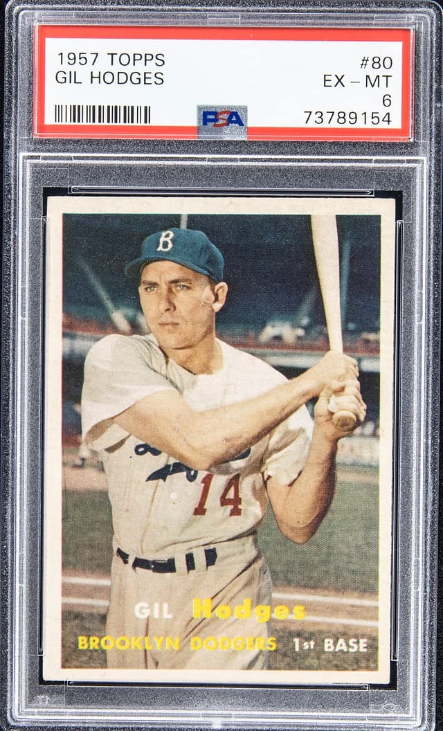 1957 Topps Gil Hodges #80 card image