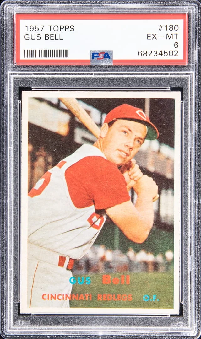 1957 Topps Gus Bell #180 card image