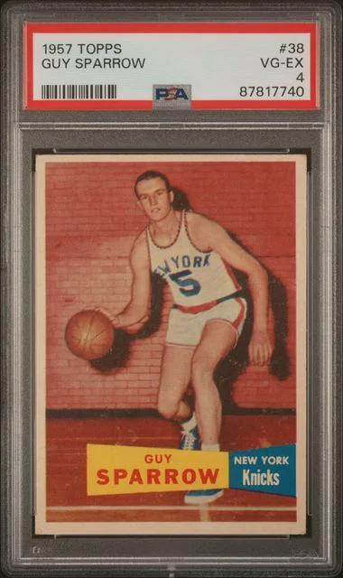 1957 Topps Guy Sparrow #38 card image