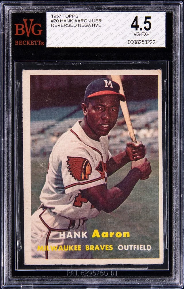 1957 Topps Hank Aaron #20 card image
