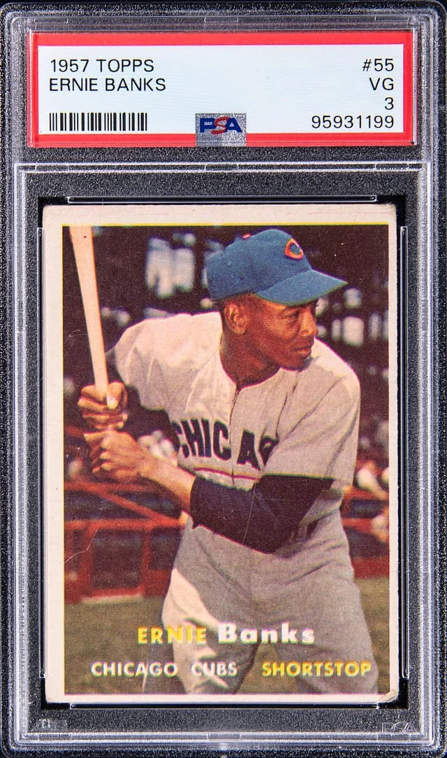 1957 Topps Hank Aaron #55 card image