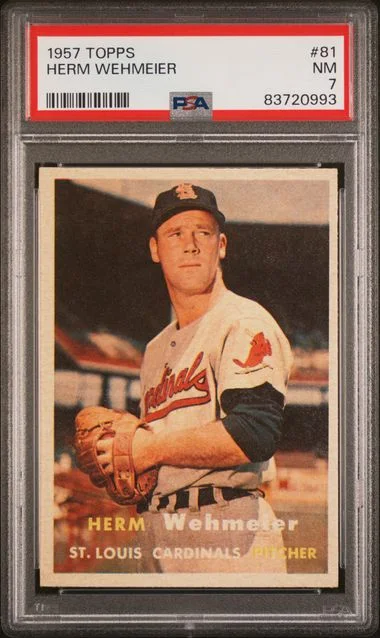 1957 Topps Herm Wehmeier #81 card image