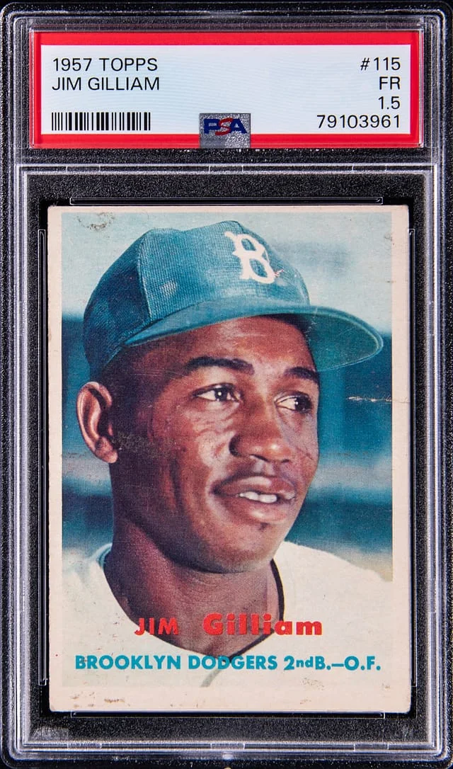 1957 Topps Jim Gilliam #115 card image