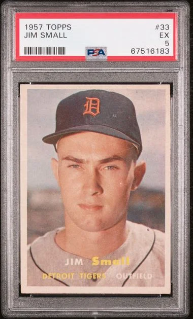 1957 Topps Jim Small #33 card image